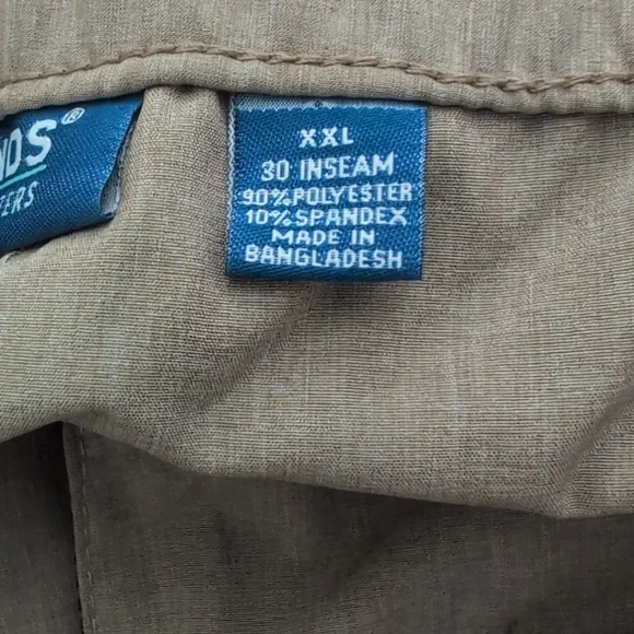 Reel Legends 2 Pair Performance Pants Fishing Convertible Pants XXL 30" Inseam - Picture 9 of 13